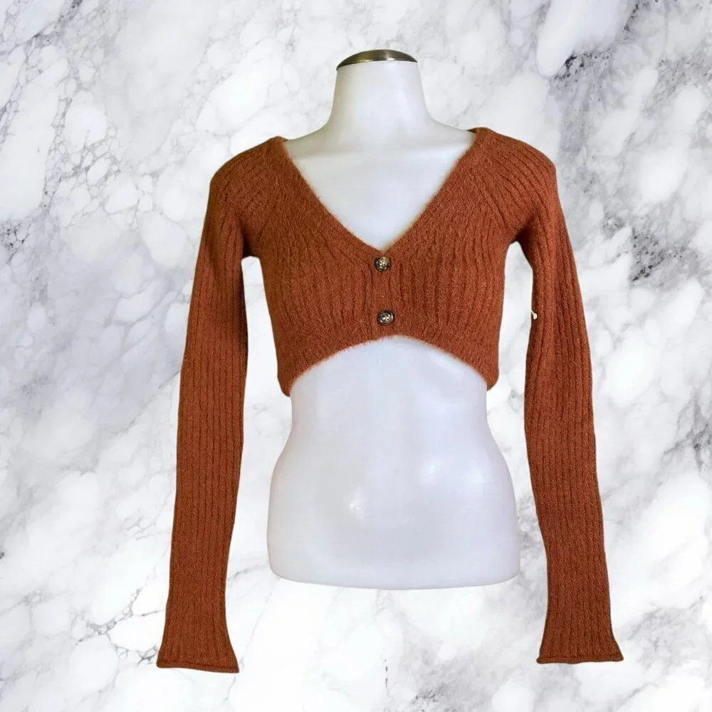 Lovers and Friends Ida Micro Cardigan - Brown